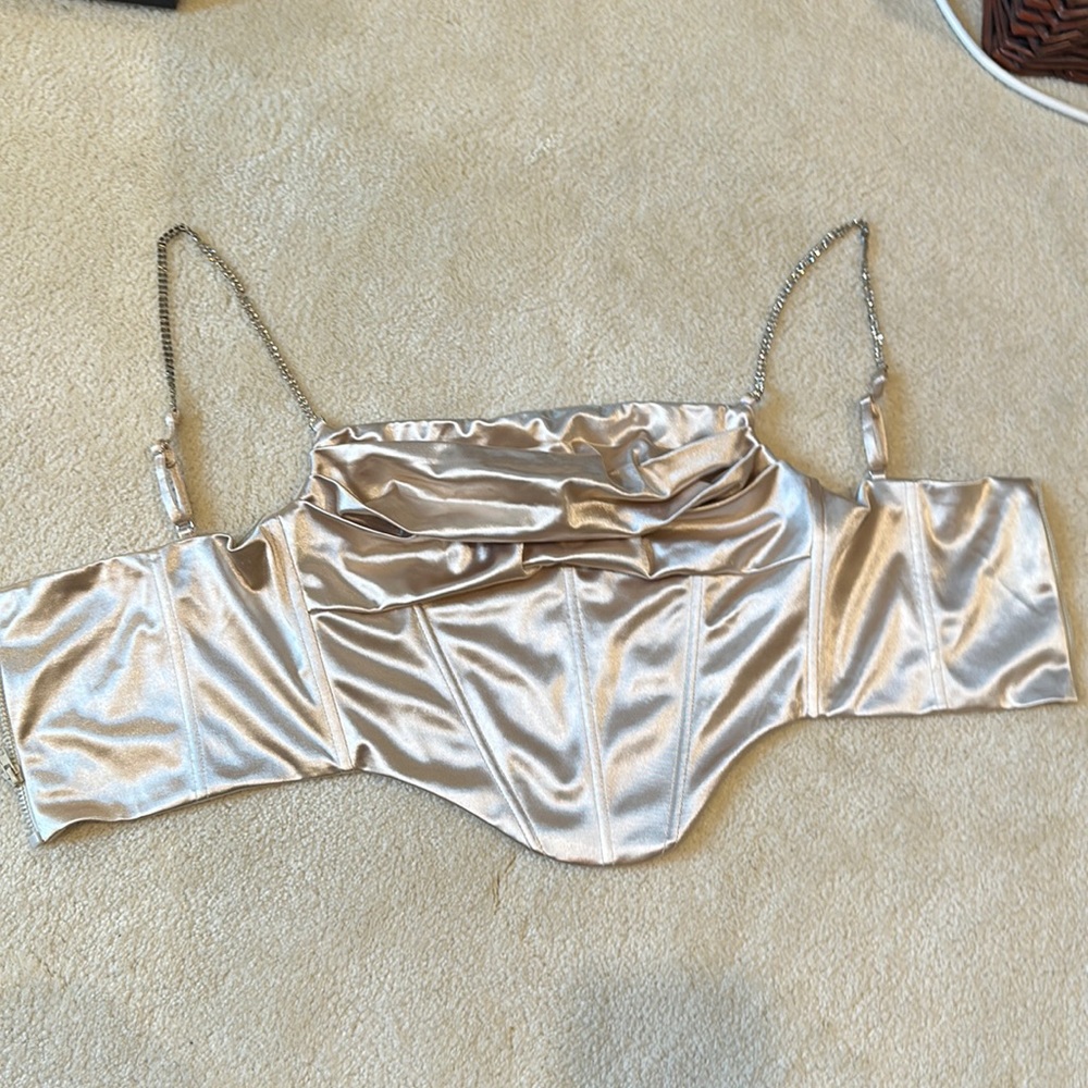 Satin courset top size medium